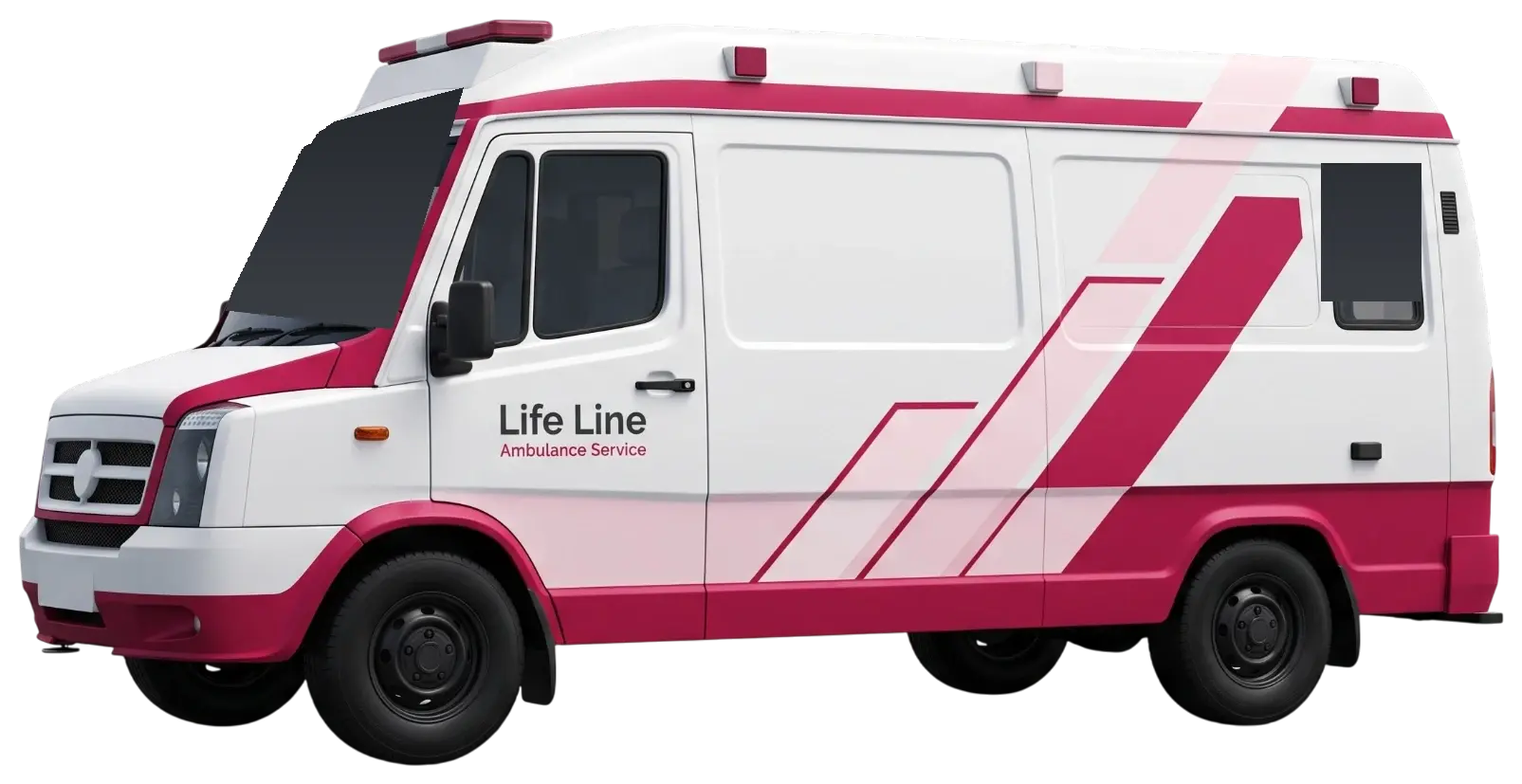 Life Line branded ambulance